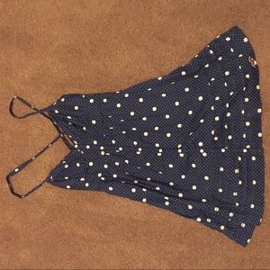 Navy blue with white polka dot dress